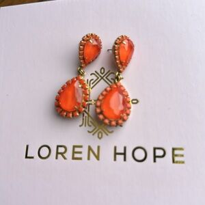 Loren Hope Abba Orange Teardrop Earrings